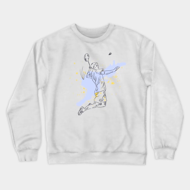 Badminton Crewneck Sweatshirt by Brainable ART